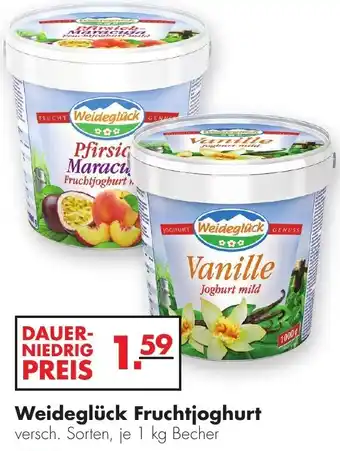 Handelshof Weideglück Fruchtjoghurt 1kg Becher Angebot