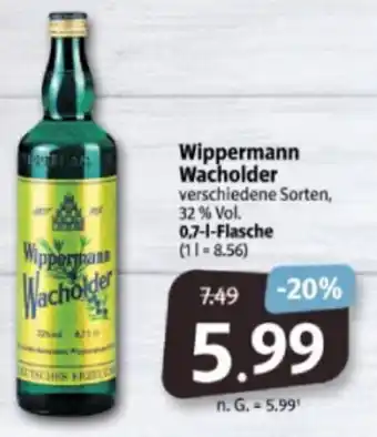 Markant Markt Wippermann Wacholder 0,7 l Flasche Angebot