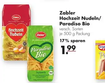 Handelshof Zabler Hochzeit Nudeln/Paradiso Bio 500g Angebot