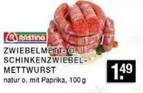 Edeka Zurheide Rasting zwiebelmett- oder schinkenzwiebelmettwurst Angebot