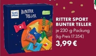 Wasgau Ritter Sport Bunter Teller 230 g Packung Angebot