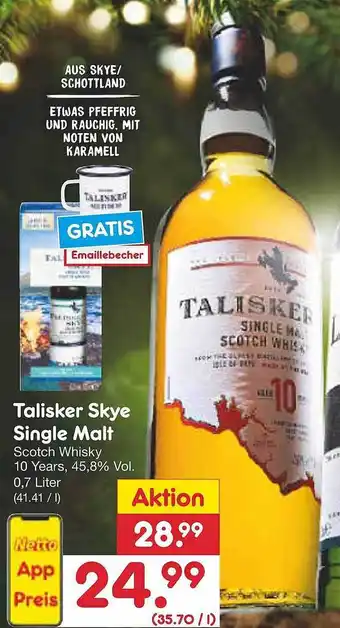 Netto Marken-Discount Talisker skye single malt Angebot