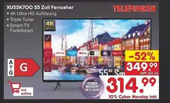 Netto Marken-Discount Telefunken xu55k700 55 zoll fernseher Angebot