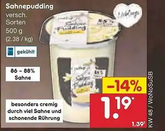 Netto Marken-Discount Sahnepudding Angebot