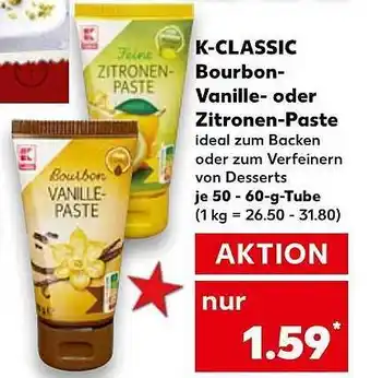 Kaufland K-classic boubon-vanille- oder zitronen-paste Angebot