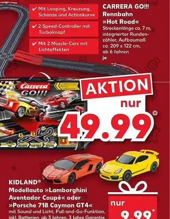 Kaufland Kidland modellauto „lamborghini aventador coupé“ oder „porsche 718 cayman gt4“ Angebot