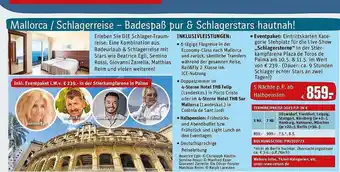 REWE Mallorca - schlagerreise - badespaß pur & schlagerstars hautnah! Angebot