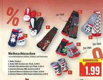 E-Center Weihnachtssocken Angebot