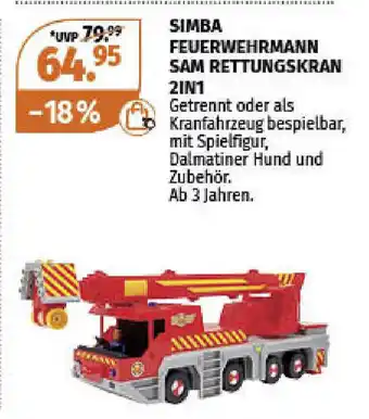 Müller Simba Feuerwehrmann Sam Rettungskran 2in1 Angebot