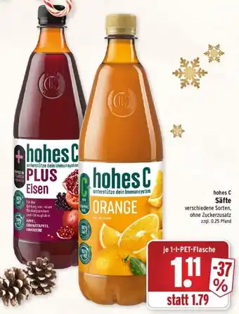 Wasgau Hohes C Säfte 1 L PET Flasche Angebot