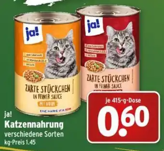 Wasgau ja! Katzennahrung 415 g Dose Angebot