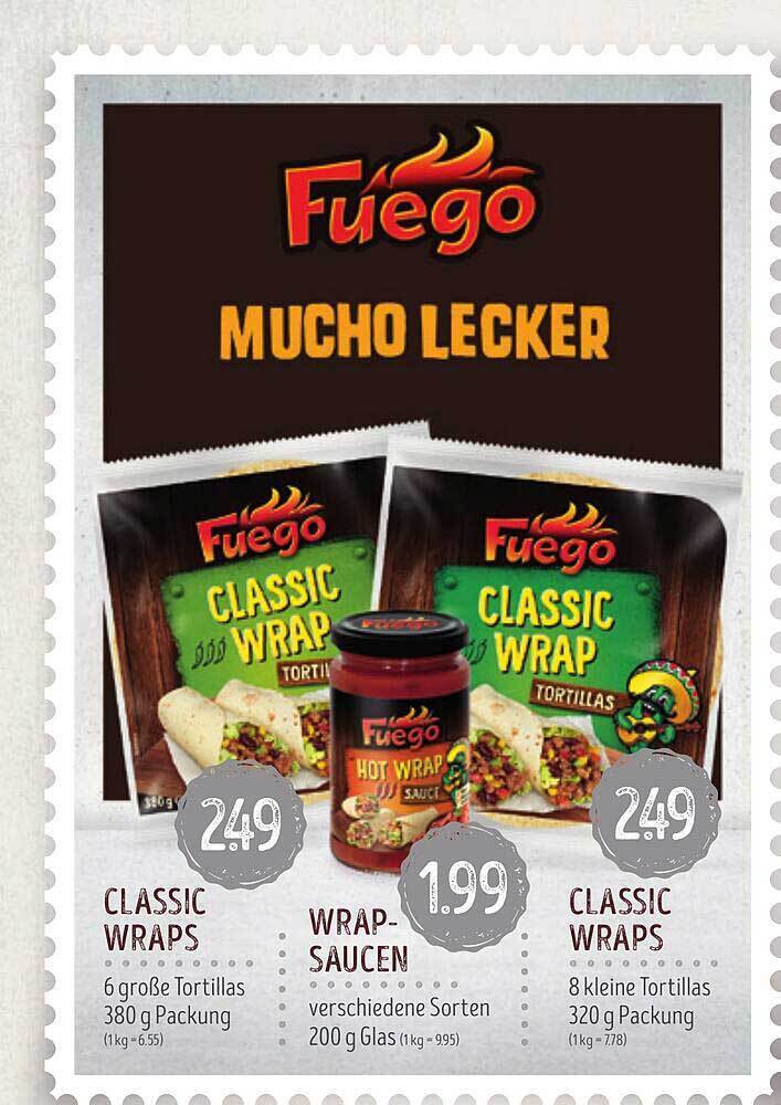 Fuégo classic wraps oder wrapsaucen Angebot bei Edeka Struve