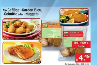 Zimmermann Aia geflügel-cordon bleu, schnitte oder nuggets Angebot