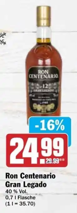 dodenhof Ron Centenario Gran Legado 0,7 L Flasche Angebot