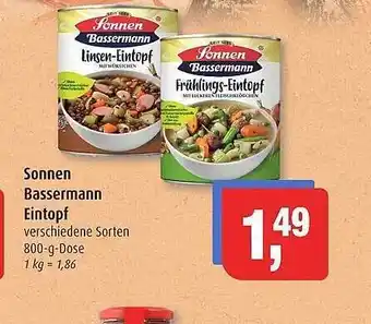 Markant Sonnen bassermann eintopf Angebot