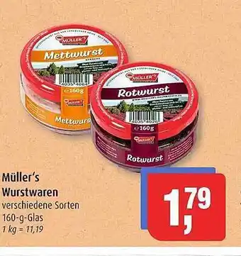 Markant Müller's wurstwaren Angebot