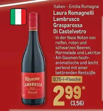 METRO Emilia romagna laura romagnelli lambrusco grasparossa di castelvetro Angebot