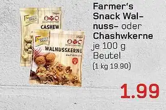 akzenta Farmer's snack walnuss- oder chashwkerne Angebot