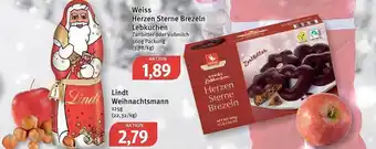 Feneberg Weiss herzen sterne brezeln lebkuchen oder lindt weihnachtsmann Angebot