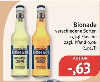 Feneberg Bionade verschiedene sorten Angebot