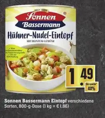 Scheck-in-Center Sonnen bassermann eintopf Angebot