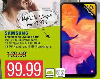 Marktkauf Samsung Smartphone ,,Galaxy A10" Angebot