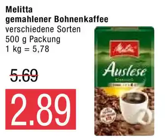 Marktkauf Melitta gemahlener Bohnenkaffee 500g Angebot