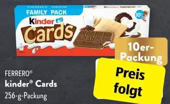 Aldi Süd Ferrero Kinder Cards 256 g Packung Angebot