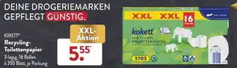 Aldi Süd Kokett Recycling Toilettenpapier 3-lagig, 16 Rollen Angebot