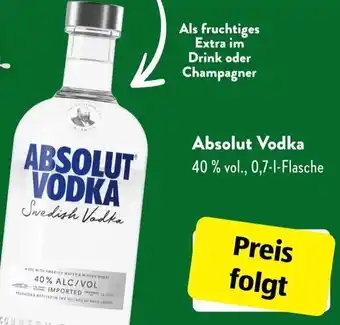 Aldi Süd Absolut Vodka 0,7 L Flasche Angebot