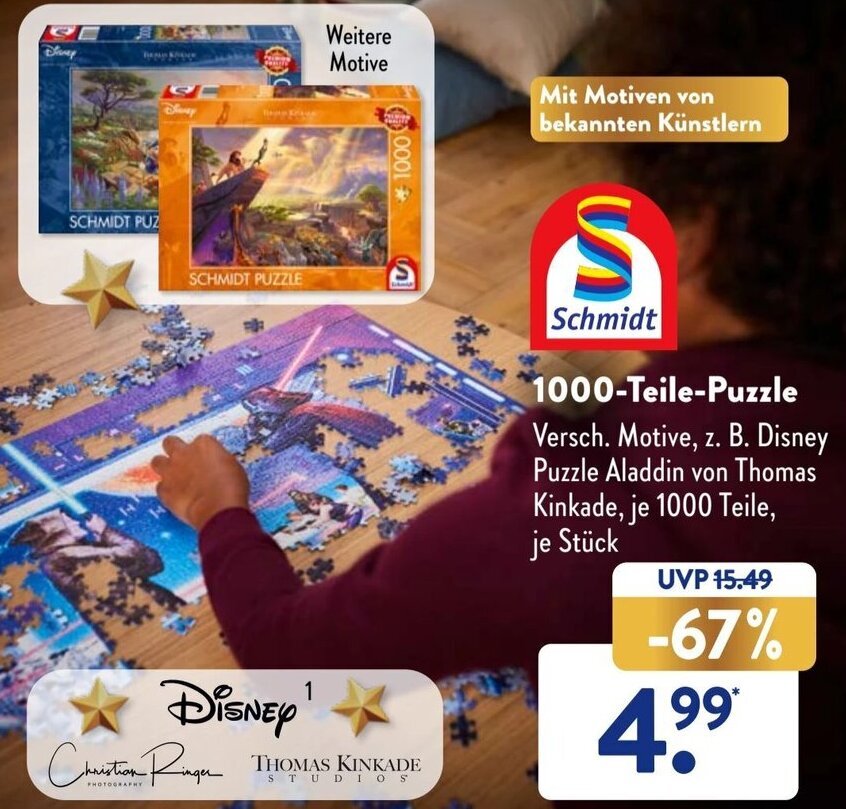 Schmidt 1000 Teile Puzzle Angebot bei Aldi Süd