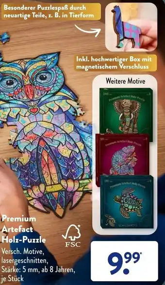 Aldi Süd Premium Artefact Holz Puzzle Angebot