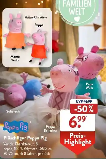 Aldi Süd Peppa Pig Plüschfigur Angebot