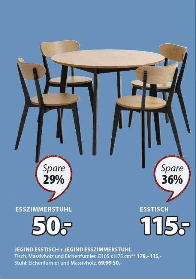 Jegind esstisch + jegind esszimmerstuhl Angebot bei Globus