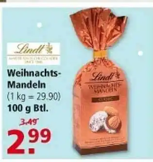 Multi Markt Lindt weihnachts-mandeln Angebot