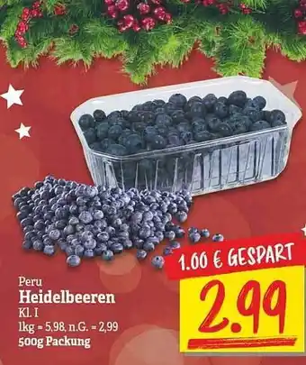 NP Discount Heidelbeeren Angebot