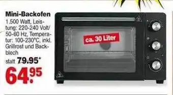 Repo Markt Mini-backofen Angebot