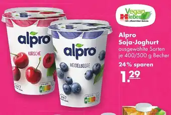 Handelshof Alpro Soja Joghurt 400/500g Becher Angebot