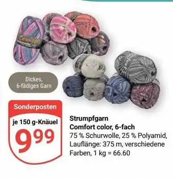 Globus Strumpfgarn comfort color 6-fach Angebot