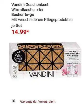 Globus Vandini geschenkset wärmflasche oder becher to-go Angebot