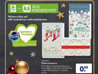 Aldi Süd Casa deco weihnachtskarte Angebot