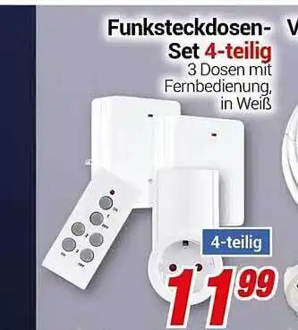 CENTERSHOP Funksteckdosen-set 4-teilig Angebot