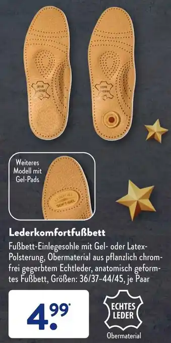 Aldi Süd Lederkomfortfußbett Angebot