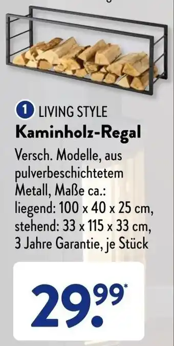 Aldi Süd Living Style Kaminholz Regal Angebot