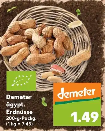 Kaufland Demeter ägypt. Erdnüsse 200 g Packg. Angebot