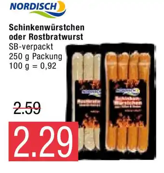 Marktkauf Nordisch Schinkenwürtschen oder Rostbratwurst 250g Angebot