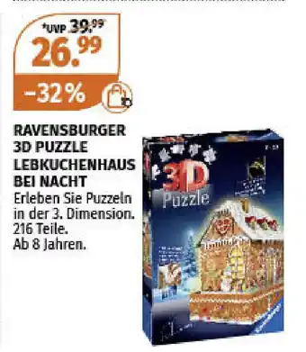 Müller Ravensburger 3D Puzzle Lebkuchenhaus Bei Nacht Angebot