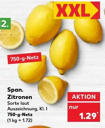 Kaufland Span.Zitronen 750 g Netz Angebot