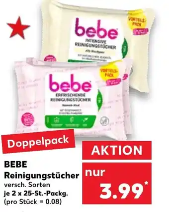 Kaufland Bebe Reinigungstücher je 2 x 25-St.-Packg. Angebot