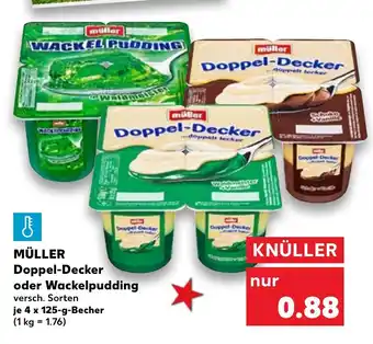 Kaufland Müller Doppel-Decker oder Wackelpudding je 4 x 125-g-Becher Angebot